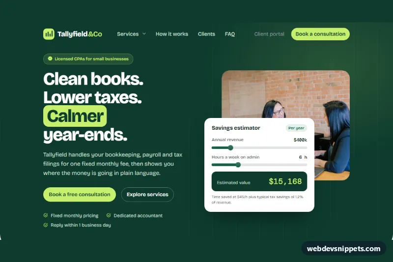 Accounting Firm Homepage Template – Bootstrap 6 home pages preview