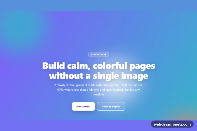 Animated Gradient Background – Pure CSS backgrounds preview