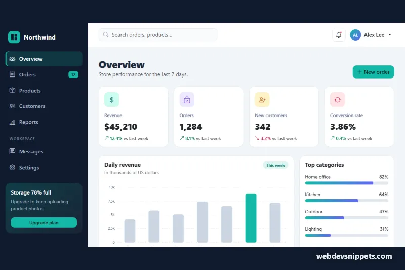 Bootstrap Admin Dashboard Layout – Bootstrap 5 dashboards preview