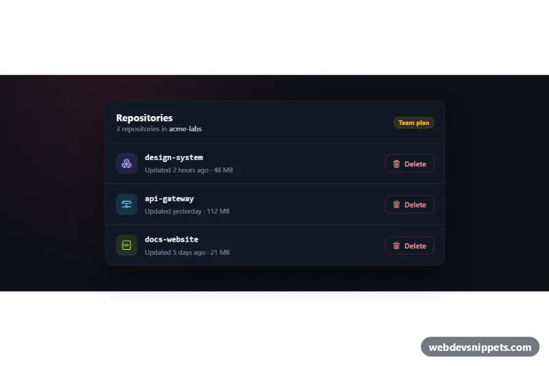 Delete Confirmation Modal – Bootstrap 5 modals preview
