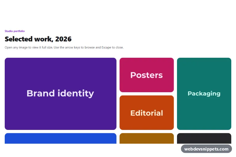Gallery with Lightbox – Tailwind CSS galleries preview