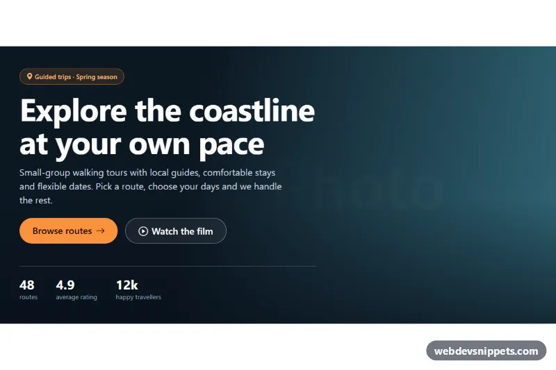 Hero with Background Overlay – Bootstrap 5 hero sections preview