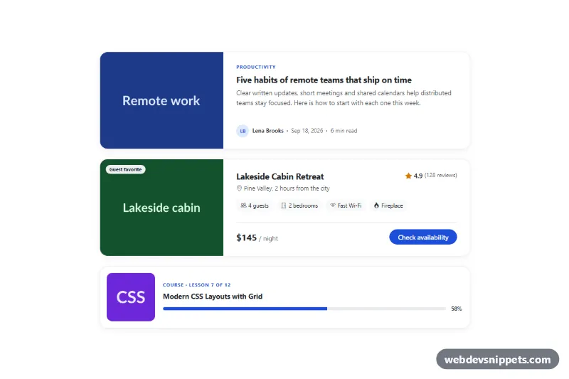 Horizontal Card – Bootstrap 5 cards preview