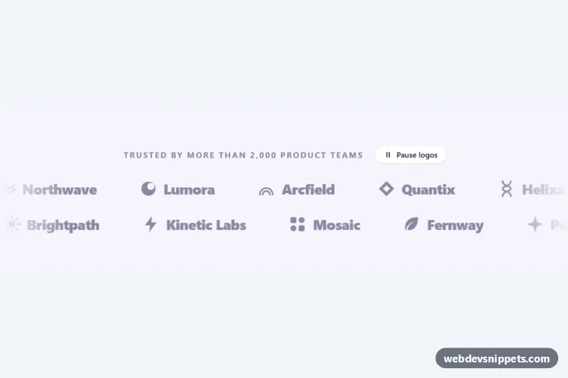 Infinite Logo Marquee – Pure CSS logo clouds preview