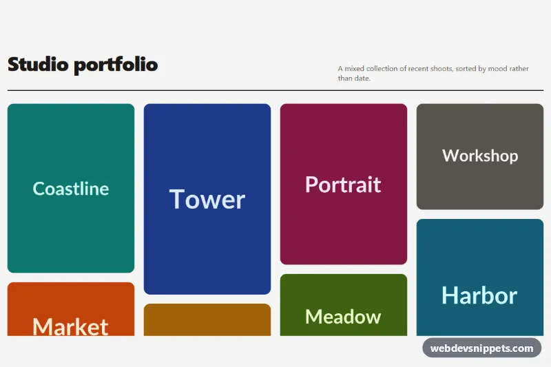 Masonry Image Gallery – Pure CSS galleries preview