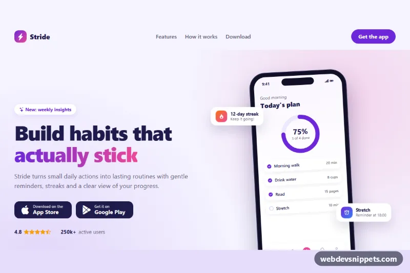 Mobile App Landing Page – Bootstrap 5 landing pages preview