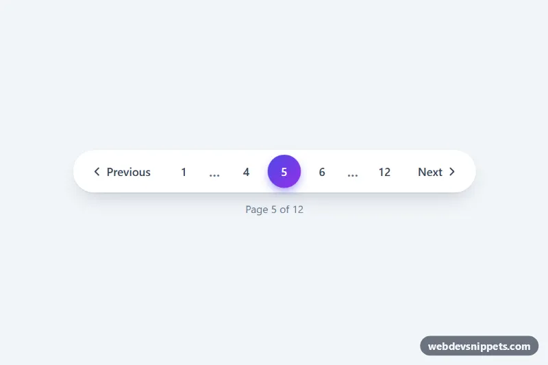 Rounded Pagination – Pure CSS pagination preview