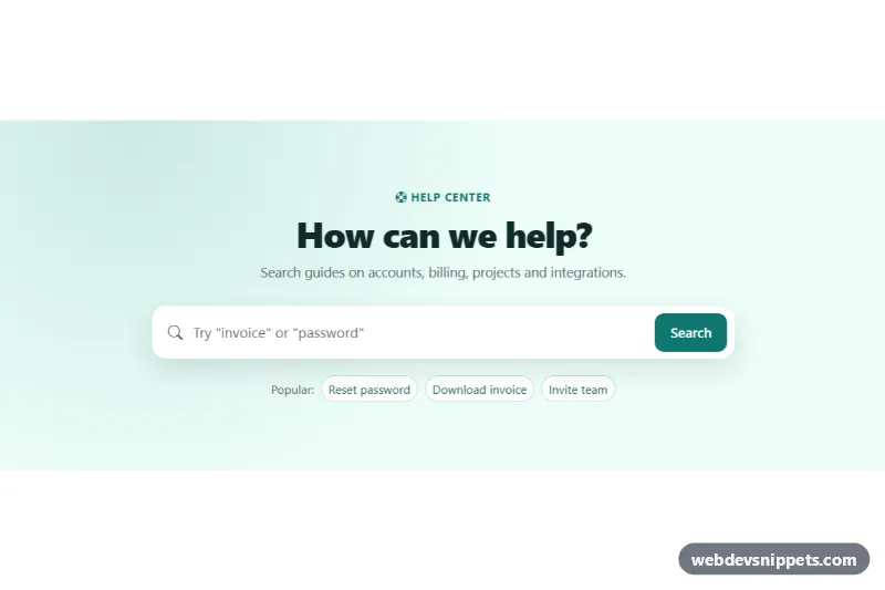Search with Autocomplete – Bootstrap 5 search bars preview