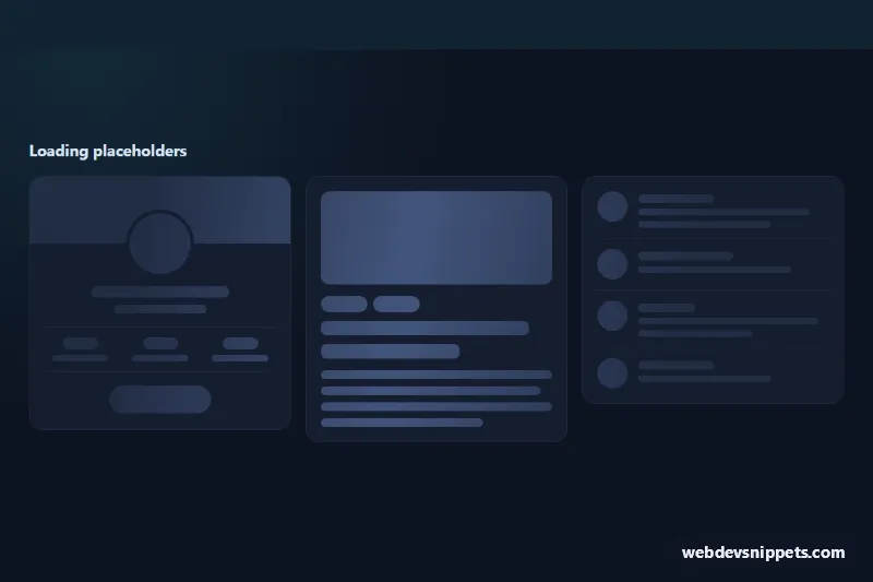 Shimmer Skeleton – Pure CSS skeleton loaders component screenshot