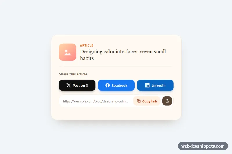 Social Share Buttons – Pure CSS social buttons preview