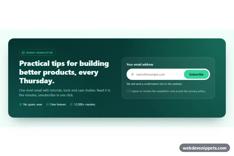Split CTA with Email Capture – Bootstrap 5 call to action preview