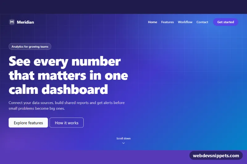 Transparent Navbar that Turns Solid on Scroll – Bootstrap 5 navbars preview